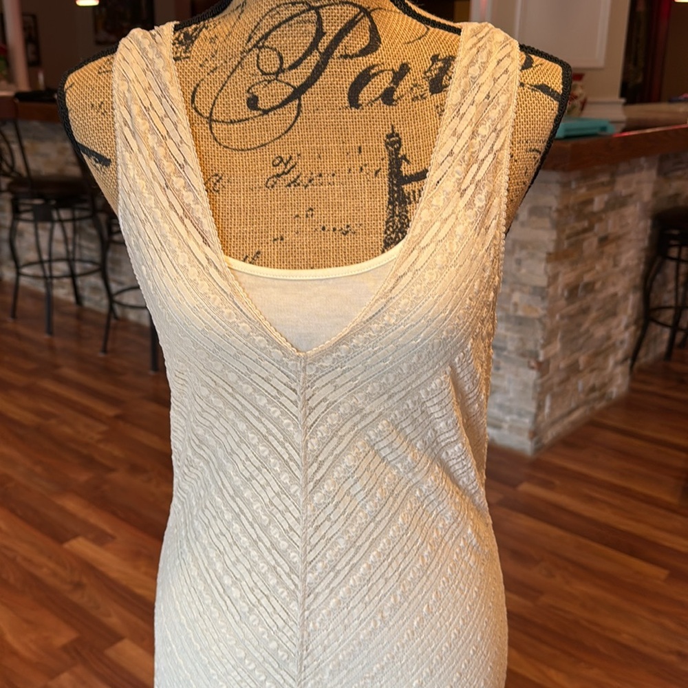 Intimately free people cream long dress size large - Picture 5 of 8